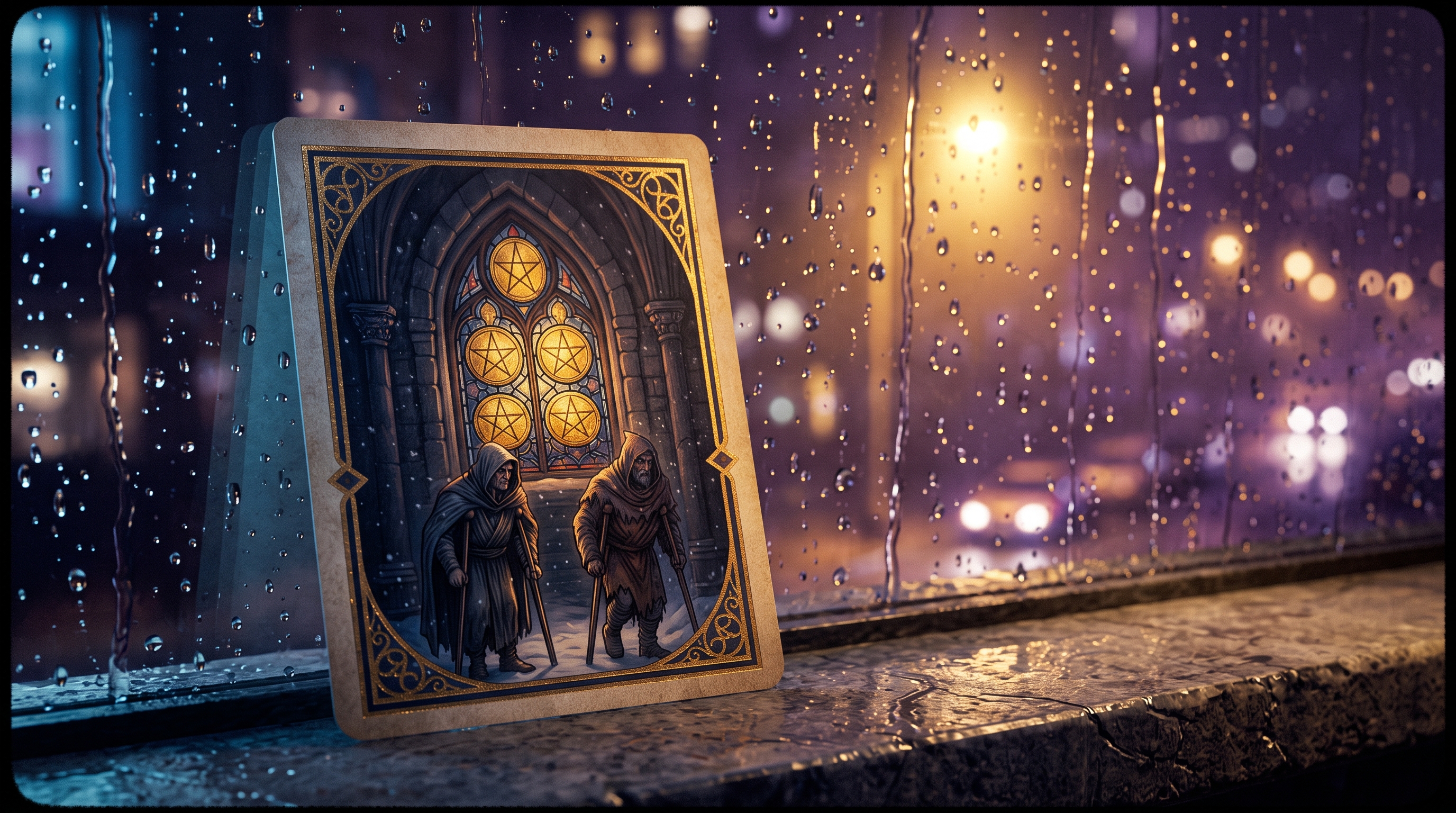 Five of Pentacles reversed in love, the crutch trap of staying too long